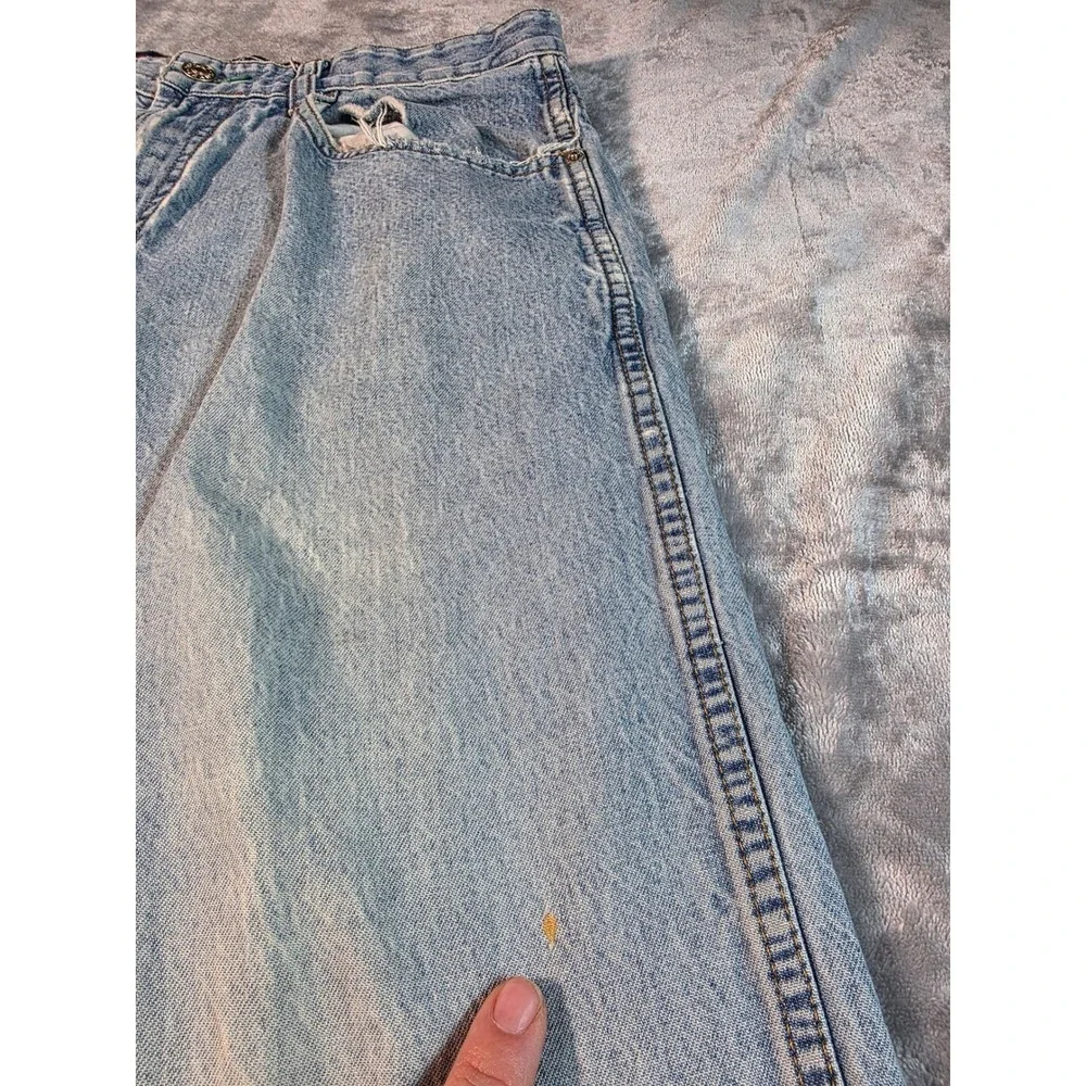 Vtg Y2K Tommy‎ Jeans Distressed Carpenter Denim  Mens 30x32 Light Wash